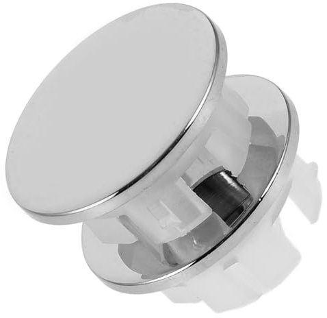 VILLFUL 2pcs Bathroom Sink Drain Hole Caps Overflow Plugs Copper Overflow Covers for Washbasin Side Drainage Hole Sealing Easy Push Installation Suitable for Bathroom and Kitchen Basins