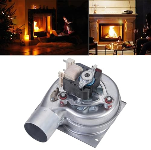 EaseSunny Ventilador de motor de horno de calefacción para colgar en la pared de 35 W, ventilador de caracol de carcasa de aluminio para equipos de ventilación, flujo de aire estable