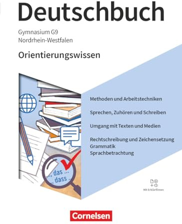 Deutschbuch Gymnasium - Nordrhein-Westfalen - Ausgabe 2019 - 5.-10. Schuljahr: Orientierungswissen - Schulbuch - Mit Hörtexten und Erklärfilmen