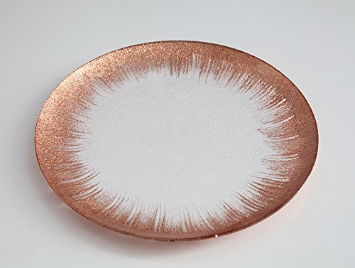 Decor Essentials Glass Charger Plate Christmas Tableware Wedding Plates Events Party Dinner (Copper Ombre)