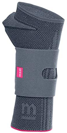medi Manumed active – handledsbandage vänster | silver | storlek IV | kompressionsbandage för att stabilisera handleden