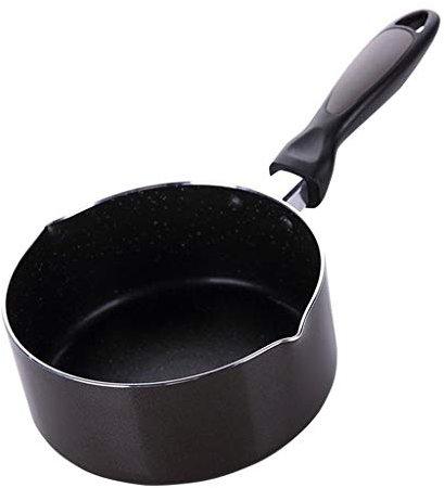 Tubayia Mini cazo para leche antiadherente para casa, cocina, exterior, camping (marrón)