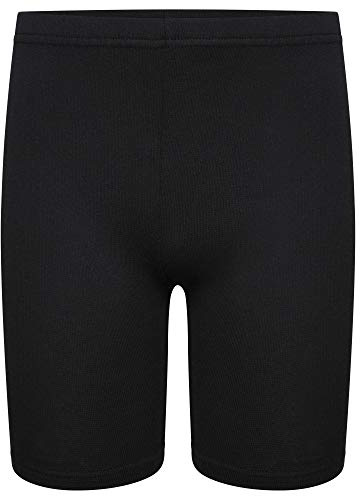 clickstostyle - Pantalones Cortos de Ciclismo para niñas (algodón y Polietileno) Negro Negro (11-12 Años