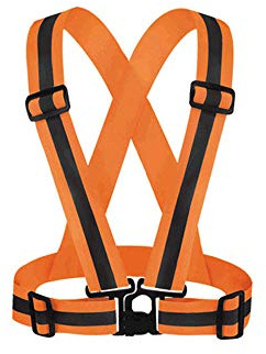 Mintice Orange Reflektierend Sicherheit Warnweste Reflektorweste Running Sicherheitsweste Schaltstreifen Fahrrad Laufweste Jacke Hell Sport Weste Gürtel Karosserie Laufbekleidung Einstellbar Warnung