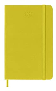 Moleskine Agenda Settimanale 2023, Agenda Settimanale 12-Mesi, Copertina Rigida, Formato Tascabile 9 x 14 cm, Colore Giallo Fieno