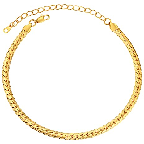 FindChic Choker Kette Gold Dame Schicht Stahl Halskette Schlangenkette Collier Schlangenknochen Ketten Geschenke für Geburtstag Weihnachten Valentinstag Breit 6MM Kettelänge 38+5CM Gold