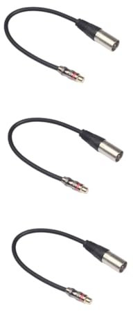 BESTonZON 3st Cinch-buchse Auf Xlr-stecker-adapter Doss-lautsprecher Audio-verlängerungskabel 3,5 Mm Elektrisches Kabel 3,5-mm-aux-stereokabel Konverter Audio Kabel Verstärker