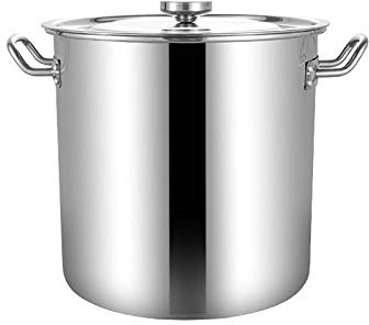 OQHAIR Ollas de Acero Inoxidable, Olla para Preparar Cerveza, Jarabe de Arce, Olla Grande de Acero Inoxidable, Utensilios de Cocina, Olla de Cocina Grande
