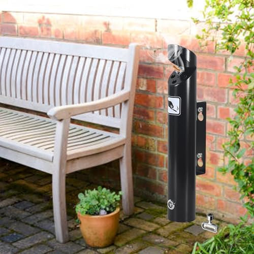 Wandaschenbecher für Kneipenclub/Garten/Büro – Zigarettenaschenbecher für den Außenbereich, 46 x 7,5 cm, kommerzieller Zigarettenkippenbehälter, für öffentliche Plätze, großes Fassungsvermögen, mit