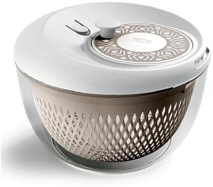 Stefanplast Centrifuga per Insalate con Coperchio 2 in 1 Tosca Tortora 26 cm