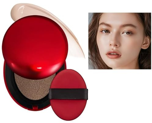 Super Fit Cushion Foundation Textura ligera, acabado semimate 72 horas de duración Cobertura modulable. resistente al agua,transparente Red+Shell+Air se centra en mantener una gran cobertura ﻿