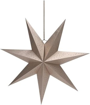 ZauberDeko Papierstern Gold Creme Weihnachten Deko Anhänger Stern 45cm oder 60cm oder 75cm, Größe:60cm