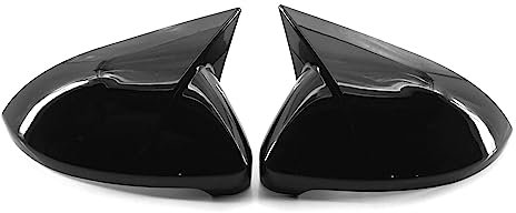 GwwEi6 Spiegelkappen Außenspiegel Für VW Golf 7 7.5 MK7 7.5 GTI R 14-19,Auto Rückspiegelkappe Gehäuse Autozubehör Außenspiegel Ersatzteile,A-Glossy Black
