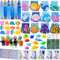 Cleboen 84STK Unterwasserwelt Mitgebsel Kindergeburtstag Gastgeschenke Notizbuch Lineal Bleistift Eraser Cellophantüten Schulanfang Einschulung Schreibwaren Set Meerestiere Give Aways für Kinder