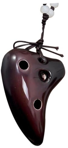 VICASKY Okarina-halskette Kleine Okarina Anfänger-okarina-instrument Okarina-instrument Für Anfänger Ocarina Okarina Aus Porzellan 6-loch-okarina-instrument Coffee Keramik