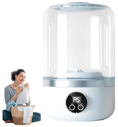 Lavatrice per biancheria intima, mini lavatrice portatile ricaricabile a ultrasuoni per biancheria intima, piccola lavatrice senza fili per vestiti del bambino, biancheria intima, calzini, mini design