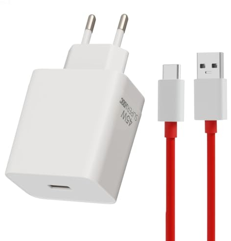 45W Carga Rápida Adaptador, 45W Cargador USB y Cable 1M USB C para Onepls 13 Nord CE 3 Lite CE 4 Lite 10 9 Pro OPPO A3 A3x A3 Pro 5G A60 Reno3 A94 Fi