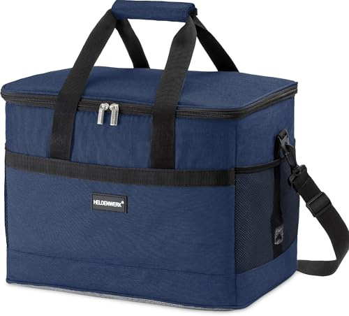 HELDENWERK Kühltasche groß 33L faltbar – Kühlbox bis zu 12h Kühlleistung auslaufsicher & wasserdicht – Thermotasche, Picknicktasche, Lunchtasche, Isoliertasche mit 7 Fächern – verstärkter Boden