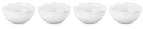 Le Creuset Stoneware Petal Mini Bowls, Set of 4, White