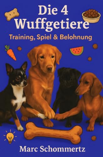 Die 4 Wuffgetiere - Training, Spiel & Belohnung: 30 kreative Rezepte für Hundeleckerli und Tipps für Training