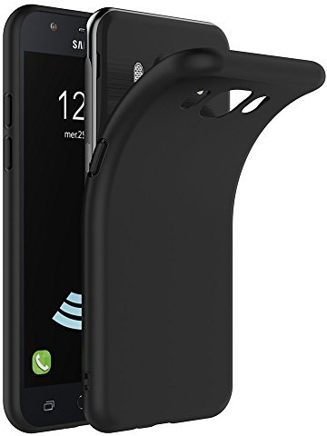 COPHONE Hülle kompatibel mit Samsung Galaxy J5 2016 J510, Schwarz Silikon Schutzhülle für Galaxy J5 2016 Case TPU Bumper Samsung Galaxy J5 2016 Handyhülle