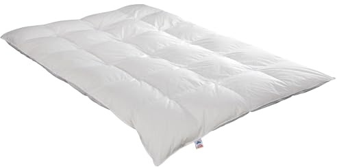 Irisette Daunendecke Nora extra warme Winterdecke mit Bezug aus 100% Baumwolle, Füllung aus 100% Daunen der Klasse I, 135 x 200 cm, Öko-Tex Zertifiziert, produziert nach deutschem Qualitätsstandard