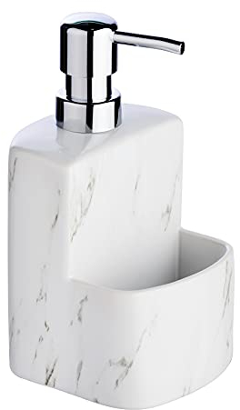 Dispenser per sapone liquido Festival Marmor, ricaricabile, con superficie soft touch, 0,38 l