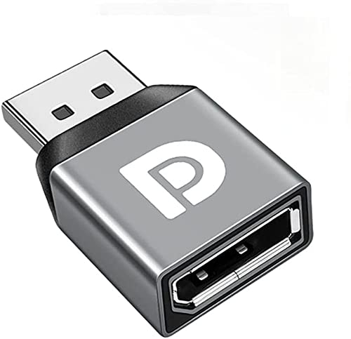 QIANRENON 8K DP Adattatore DisplayPort DP1.4 Maschio a femmina HD Convertitore, Supporto HDR 3D 8K@60Hz, Alluminio, Per computer portatili, HDTV, monitor, home cinema