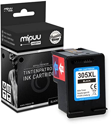 Mipuu XXL Druckerpatrone kompatibel mit HP 305XXL 305XL 3YM62AE Schwarz Black Tinte für Deskjet 2700 2710 2720 Deskjet Plus 4120 Envy 6000 6020 6420