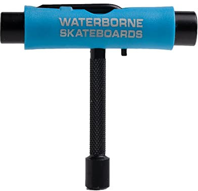 WATERBORNE SKATEBOARDS Utensili da skate universali in acciaio cromato nero T-Tool All-in-One accessori portatile multifunzione per skateboard con chiave a brugola tipo T e a testa Phillips L