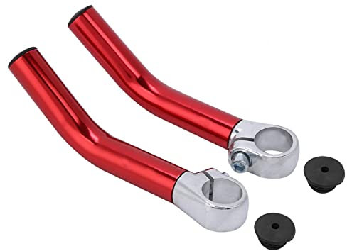 2 Stück Fahrrad Lenkerenden, Aluminium Fahrrad Bar End, Fahrrad Lenkergriffe Ergonomisch Fahrrad Lenkerhörnchen 18 cm Fahrrad Lenkergriff Ende mit 2 Lenkerendstoppern für