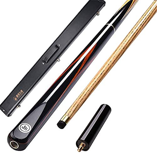 RYGHTTYT Billard Queue Spitzen Pool Queue Eschenholz 57 Zoll, 3/4 gegliederte Split Handmade Snooker Queues, 19Oz Billard Stick Single Queue mit Flanell Rod Box, Verwendet für Snooker Black Eight,Que