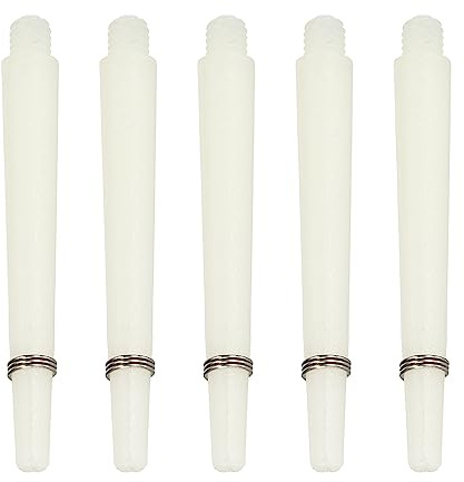 PATIKIL 45 mm plastpilaxlar, 15-pack medium 2 BA gängdart stjälkar ersättning darttillbehör, vit