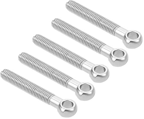 PHasz 5 Pièces Boulon À Œil De Levage D'épaule De Machines en Acier Inoxydable M6 pour La Rénovation De La Maison, Attaches De Vannes De Pipeline,M6×100mm