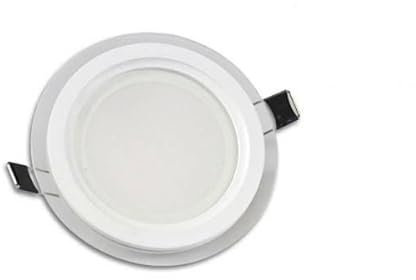 OISE ART STORE Trade Shop - Pannello LED Slim Incasso Bordo in Vetro Tondo 9w Luce 6500k 3000k 4000k P-94et Bianco Freddo -