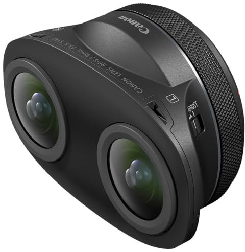 Canon RF-S3.9mm F3.5 STM Dual Fisheye | Includes lens caps, filter holder and soft case for VR, filming and storage