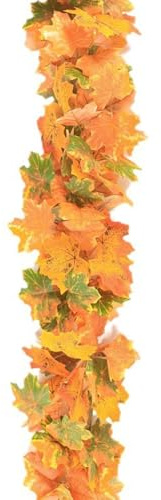 Guirnalda de arce de Halloween, guirnalda de vid de hojas de arce,Adorno de hojas de arce de vid artificial, guirnalda de otoño - Accesorios de escena de guirnalda reutilizables para interiores y exte
