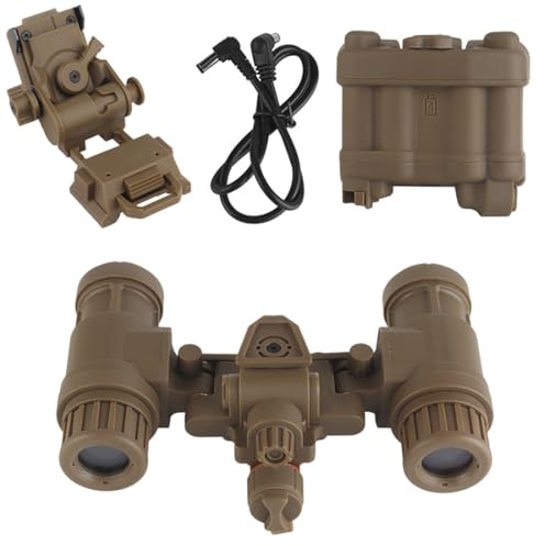 Kopeetechy Taktische Airsoft PVS31 Dummy Nachtsichtbrille Modell mit Halterung, Keine Funktion NVG Binokular Nachtsicht für Taktische Helm NVG Mount, CS Spiel, Cosplay Prop