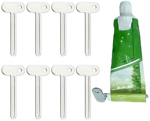 Tubenquetscher Metall 6 Stück, Tubenausdrücker, Tubenpresse Edelstahl, Toothpaste Squeezer für Kosmetik, Schuhcreme, Haarfärbemittel, Pigmente，Ge