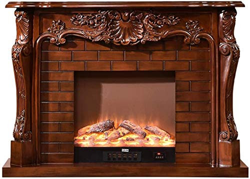 Chimenea eléctricaCalentador de Chimenea eléctrico de 146 cm, Efecto de Llama Realista, Control Remoto programable, diseño de Estufa Tradicional