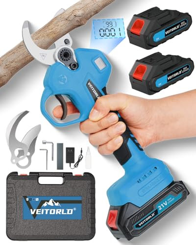 Professionelle 1200W Akku-Astschere für Makita 18V Akku, 40mm Schnittkraft, Bürstenloser Motor, Elektrische Gartenschere mit Akku 2x2000mAh, Ergonomischer Griff, Geschenke für Männer Weihnachten