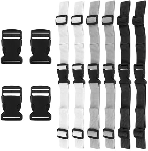 TPTGIAR 6 Stück Verstellbarer Brustgurt Rucksack, Nylon Rucksack Brustgurt für Schulranzen, Brustgurt Rucksack Kinder mit Rucksack Schnalle für Wandern Jogging Reise Kletter
