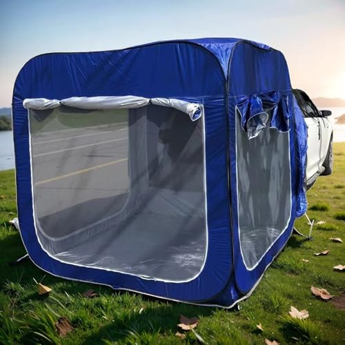 Heckzelt Auto 5-8 Personen, Auto SUV Heckklappenzelt, Freistehendes Autozelt, Universal Wasserdicht Sonnenschutz Heckzelt, SUV Zelt Camping Vorzelt für SUV, Auto (Blue, 200x200x200cm)