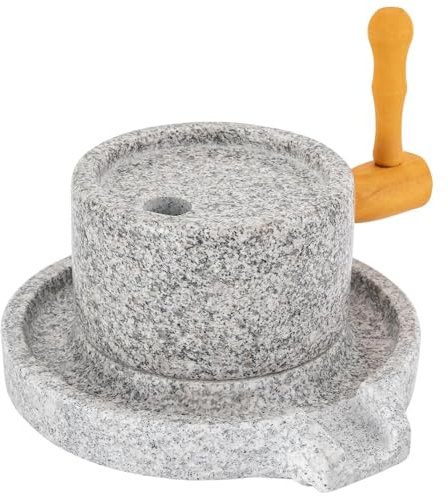 SAYEYBU Mulino A Pietra per Cereali, Antica Pietra per Macinare, Strumento Multifunzionale per Macinare I Cereali, Utilizzato per Macinare Cibi Secchi E Umidi,A