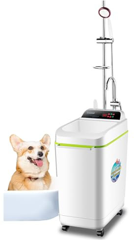 YYUINU 100L 2000W Chauffe Eau Électriques Mobile Portable,Batterie Au Lithium Intégrée,écran LCD Intelligent,Chauffage De Rendez-Vous 24H,IPX4 Imperméable À l'eau, Lampe UV Antibactérien,2000W
