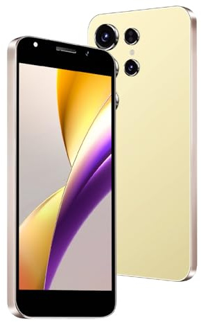 DEMANN GMBH Unlock phone, 5.0-inch screen, 2GB RAM+16GB ROM/TF 128GB, 2MP+2MP dual cameras, support 4G LTE FDD TDD, dual SIM cards, suitable for beginners. (27yellow)