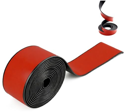 Tapis en Caoutchouc Néoprène Plaque en Caoutchouc, 3 Mètres de Long Rubber Strips, Profilés en Caoutchouc Autocollants, Ruban D'étanchéité, Aucun Clou Nécessaire, pour le Bricolage, les Sols, 25 x 3mm