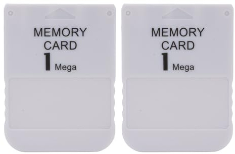 ANGGREK Carte Mémoire, 1 Mo de Stockage pour les Données de Sauvegarde de Jeux 1 avec Lecture/écriture Rapide à Haute Vitesse pour Console de Jeu Classique (2PCS)
