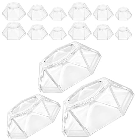 MOBUTOFU Expositor Moderna Piezas de Bolas 15 Acrílico de Cristal de Elegante Base Pedestal para Decoración de Oficina y Sala de Estar