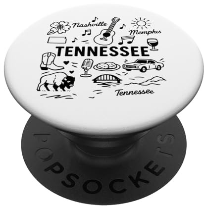 Tennessee USA Staatssymbole Vintage Souvenir Süßes PopSockets Klebender PopGrip